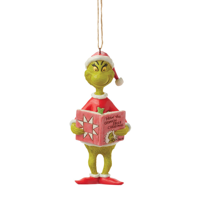 Enesco Grinch with Book Ornament