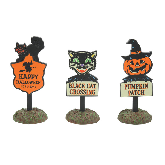 Enesco Halloween Signs Set of 3