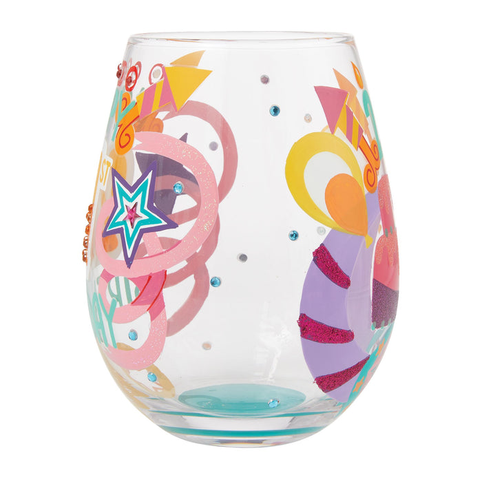 Enesco Happy 21st Stemless Wine Glass