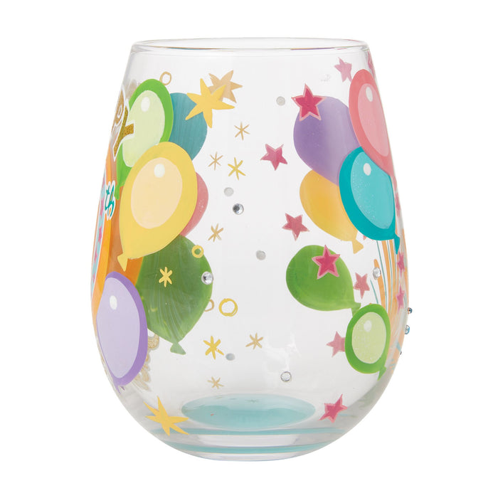 Enesco Happy 30th Stemless Wine Glass