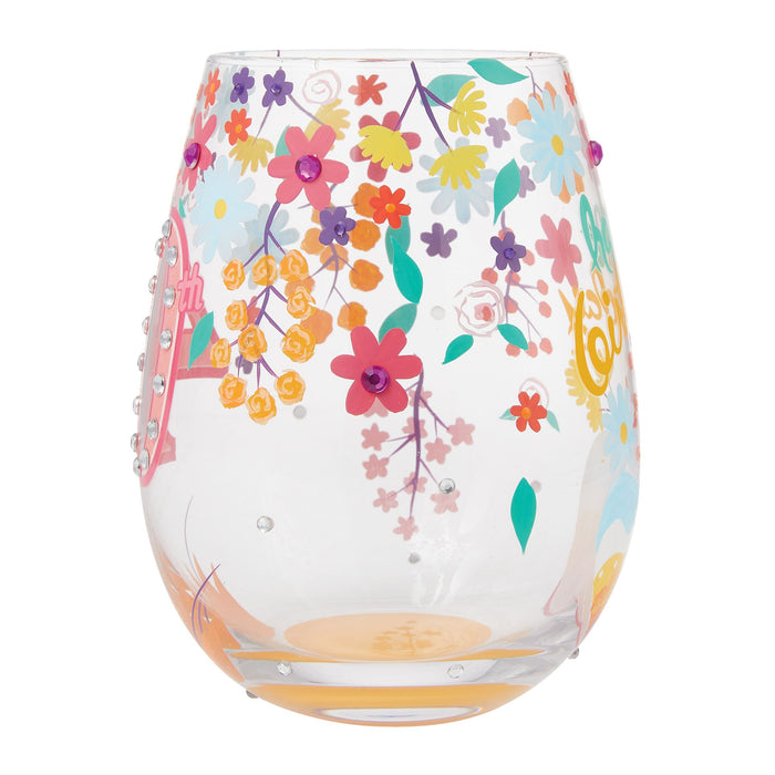 Enesco Happy 40th Stemless Wine Glass