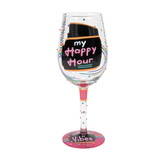 Enesco Happy Hour Wine Glass