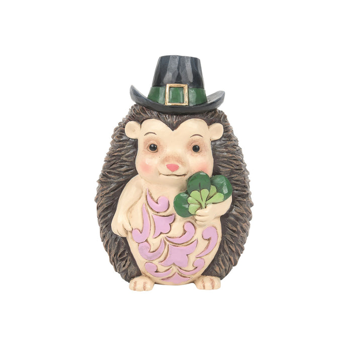 Enesco Hedgehog Green Hat and Clover