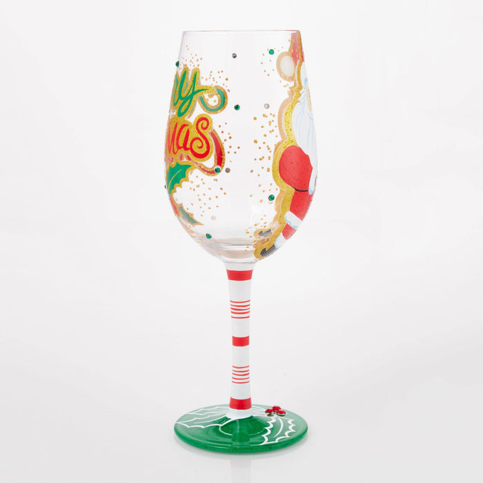 Enesco Here Comes Santa Claus Glass
