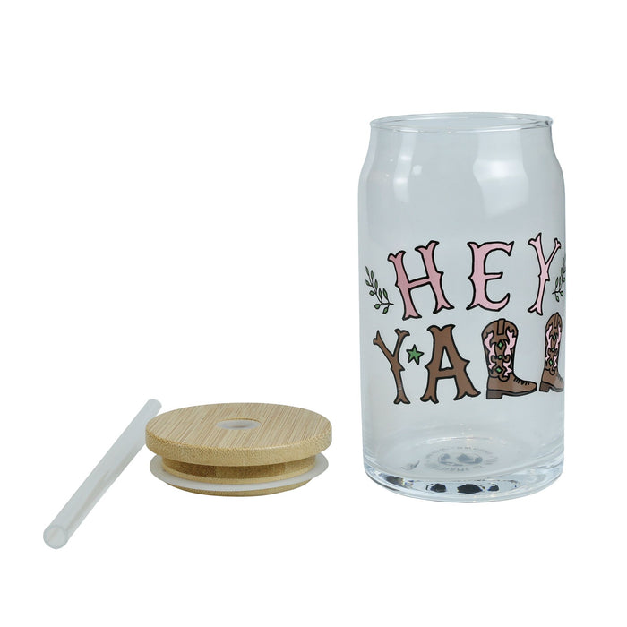 Enesco Hey Y All Latte Glass