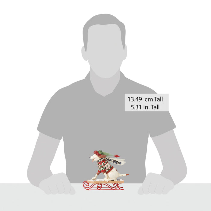 Enesco Highland Glen Dog On Sled Fig