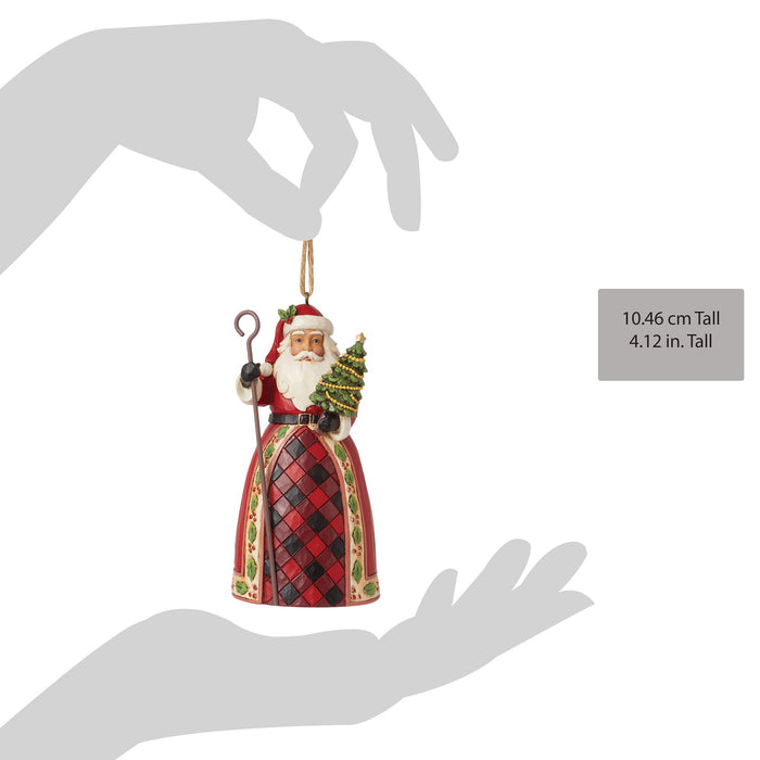 Enesco Highland Glen Santa Staff Orn