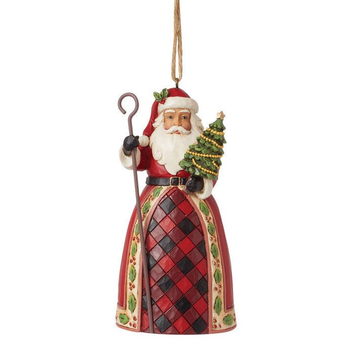 Enesco Highland Glen Santa Staff Orn