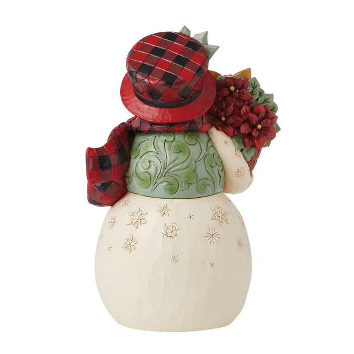 Enesco Highland Glen Snowman Bskt Fig