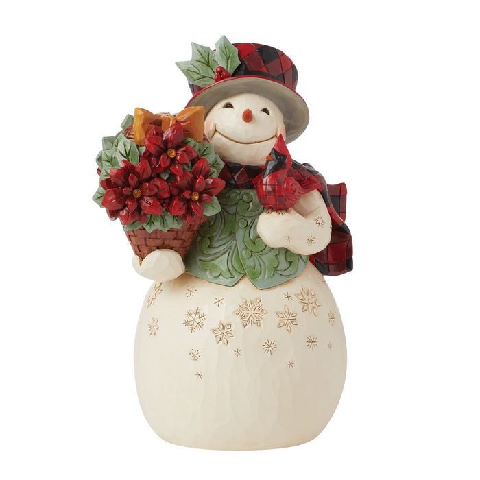 Enesco Highland Glen Snowman Bskt Fig
