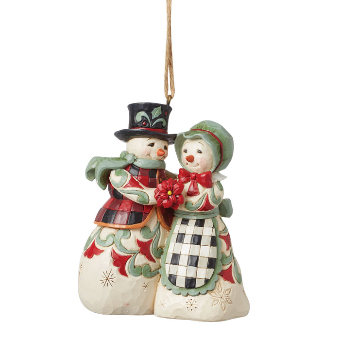 Enesco Highland Glen Snwmn Mr&Mrs Orn