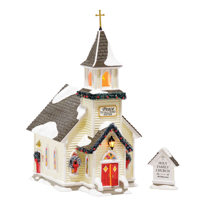 Enesco Holy Family Church set of 2