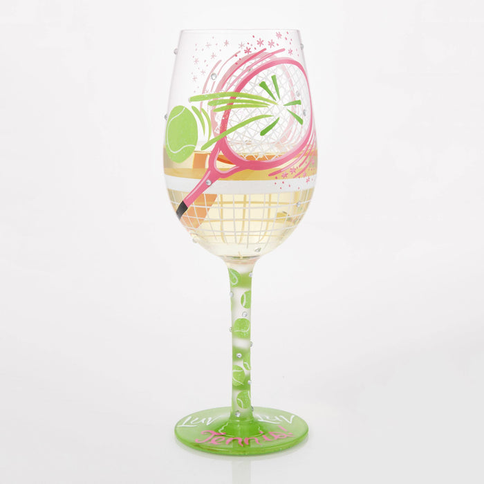 Enesco I Luv Luv Tennis Wine Glass