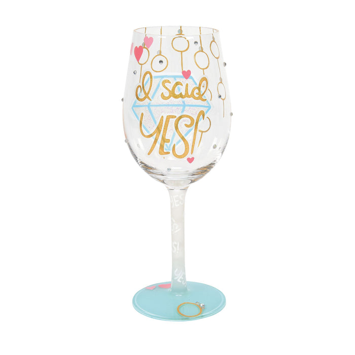 Enesco I Said Yes Wine Glass
