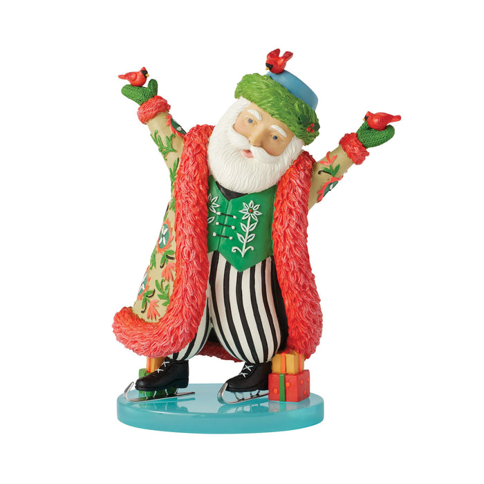 Enesco Ice Skating Santa Fig