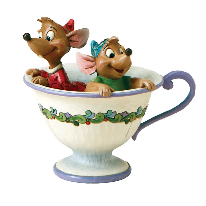 Enesco Jaq and Gus in Tea Cup