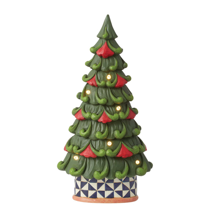 Enesco LED Tree Windmill Pattern Base