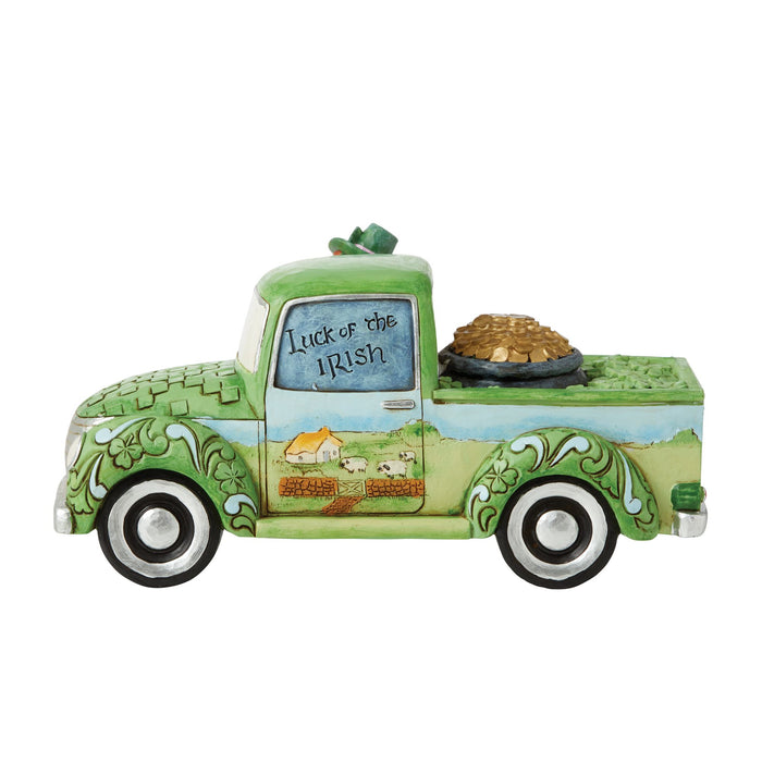 Enesco Leprechaun In Green Truck