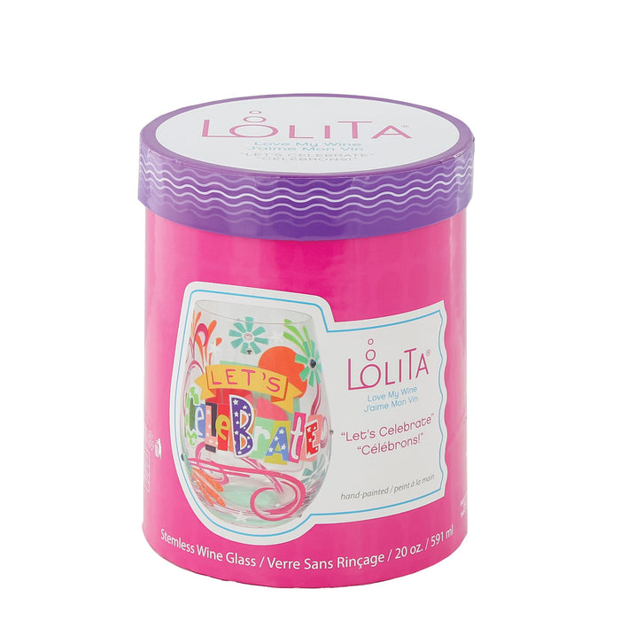 Enesco Let's Celebrate Stemless Wine