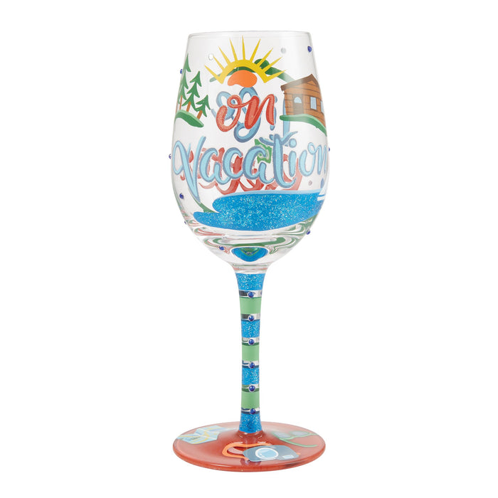Enesco Life On Vacation Wine Glass