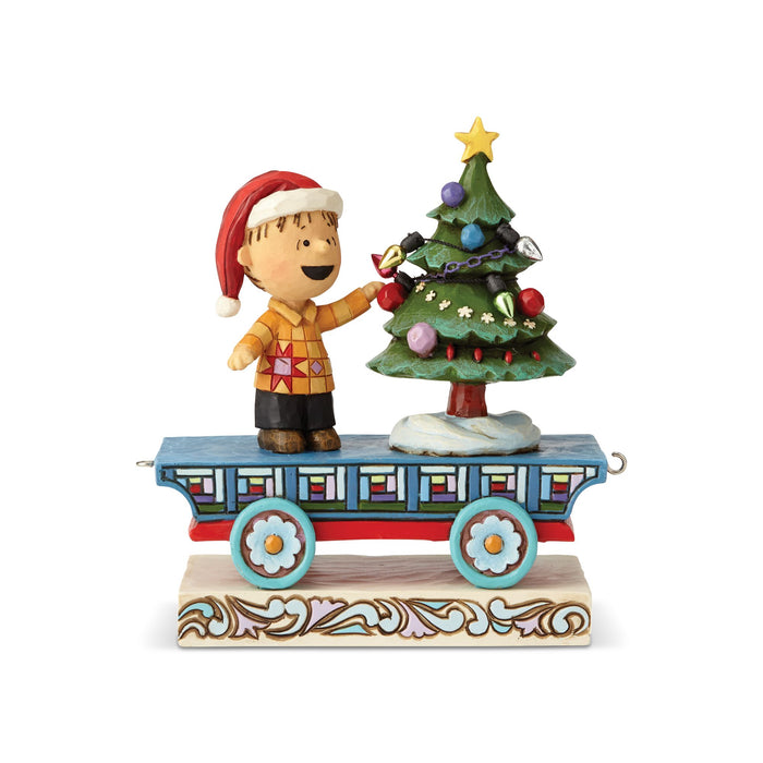 Enesco Linus Christmas Train Car