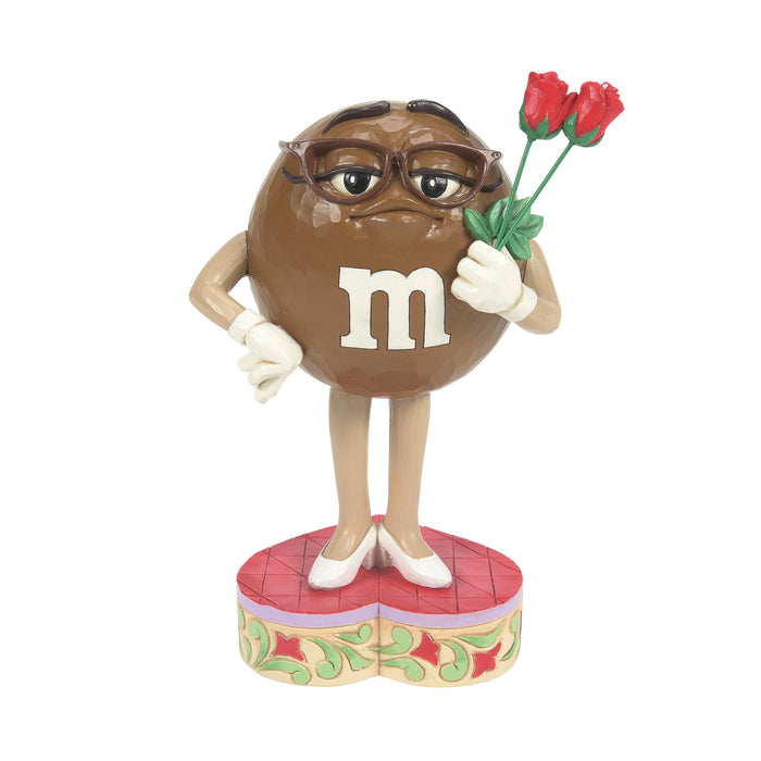 Enesco M&M'S Brown Charact Hldng Flwr