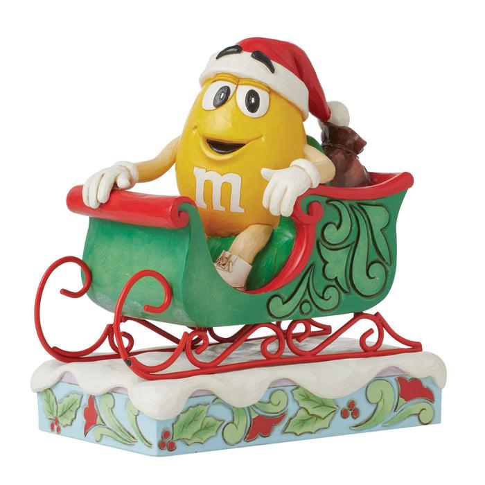 Enesco M&M'S Yellow Charact In Sleigh