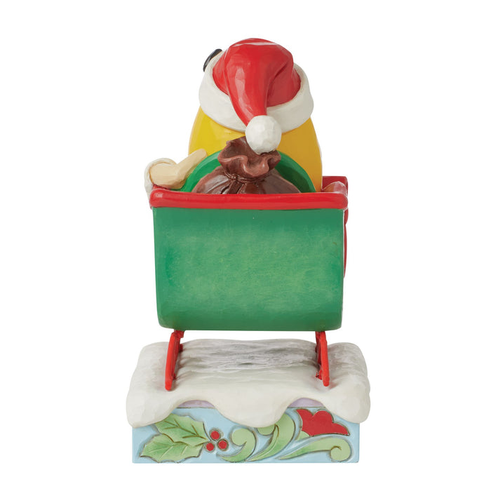 Enesco M&M'S Yellow Charact In Sleigh
