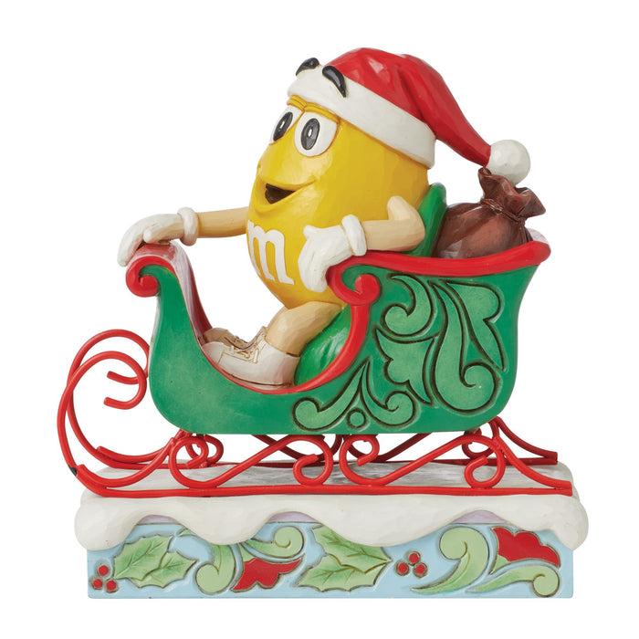 Enesco M&M'S Yellow Charact in Sleigh
