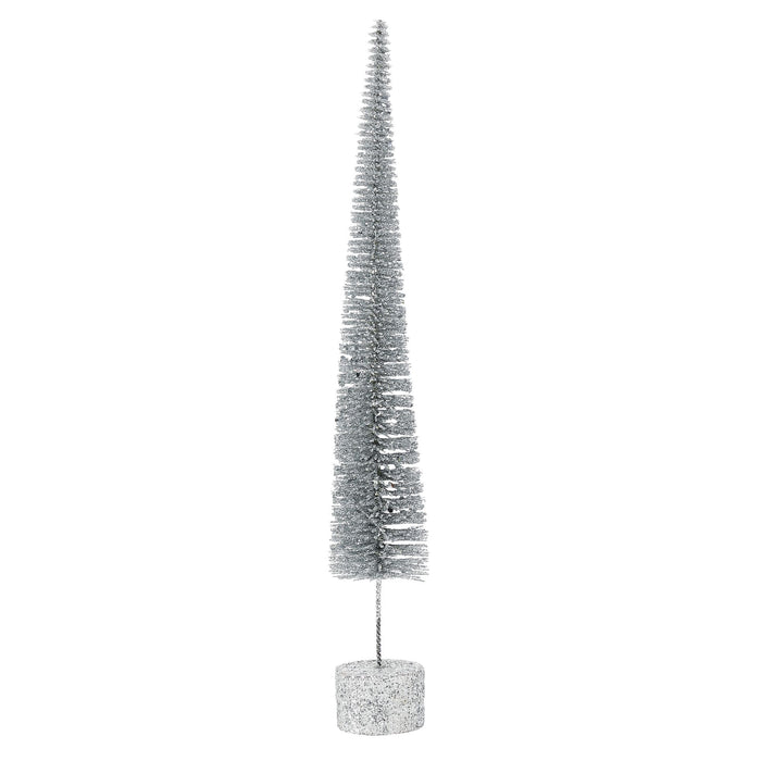Enesco Med. Silver Glitter Spike Tree
