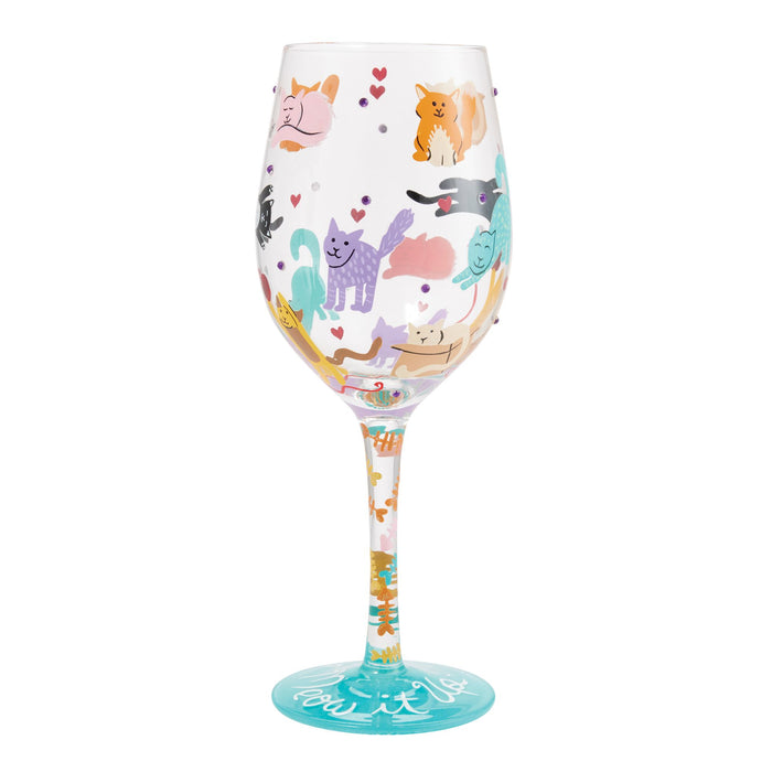 Enesco Meow it Up Wine Glass