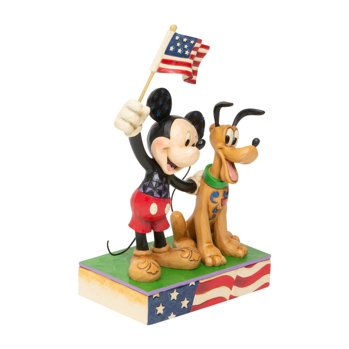 Enesco Mickey And Pluto Patriotic