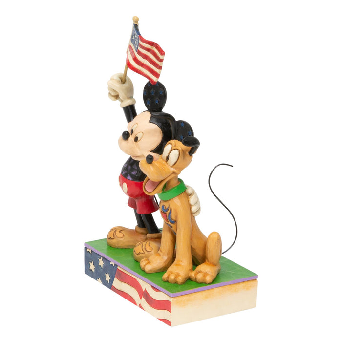 Enesco Mickey And Pluto Patriotic