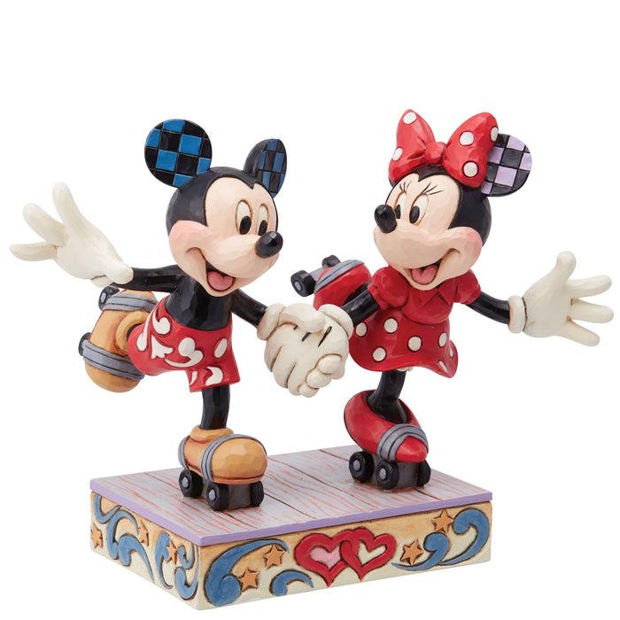 Enesco Mickey & Minnie Roller Skating
