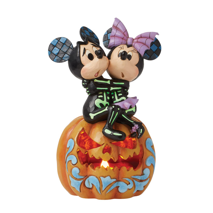 Enesco Mickey&Minnie Scared Skeletons