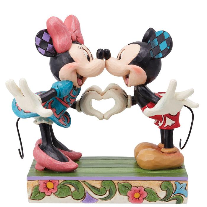 Enesco Mickey & Minnie w/ Heart Hands