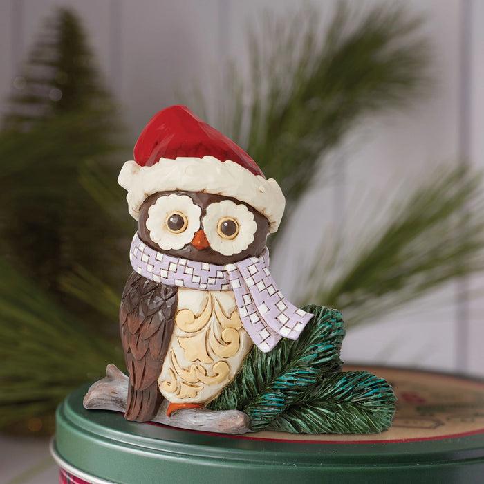 Enesco Mini Owl With Santa Hat Fig