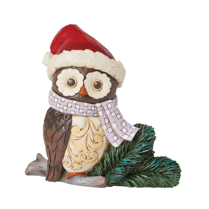 Enesco Mini Owl With Santa Hat Fig