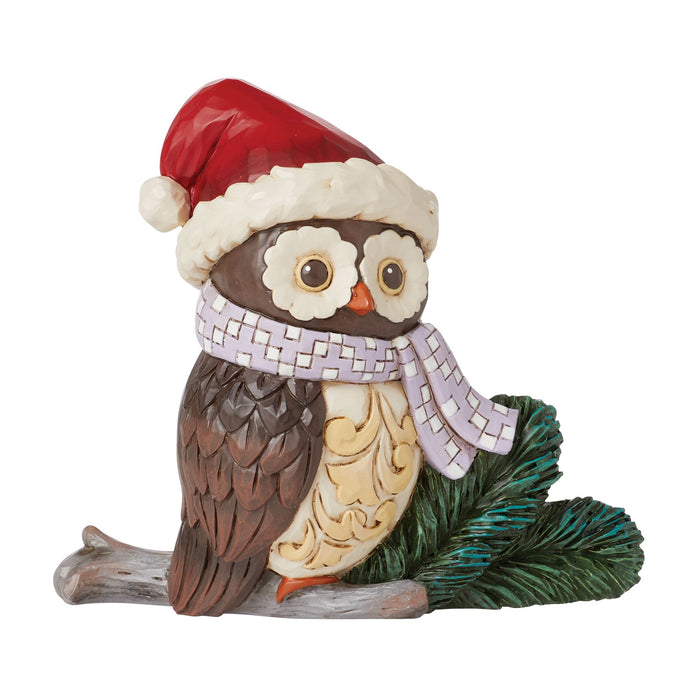 Enesco Mini Owl with Santa Hat Fig