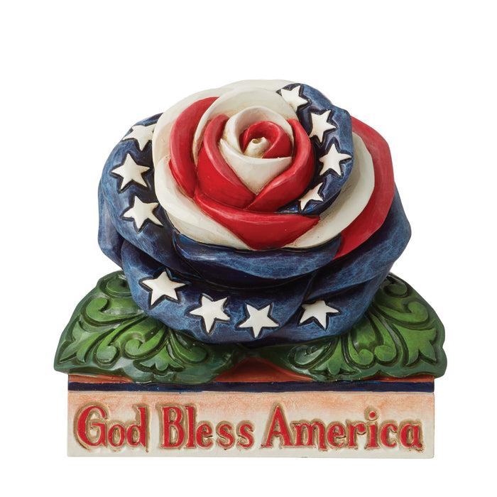 Enesco Mini Patriotic Rose