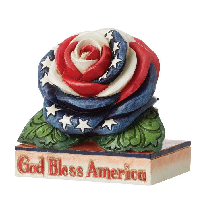 Enesco Mini Patriotic Rose