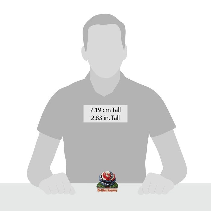 Enesco Mini Patriotic Rose