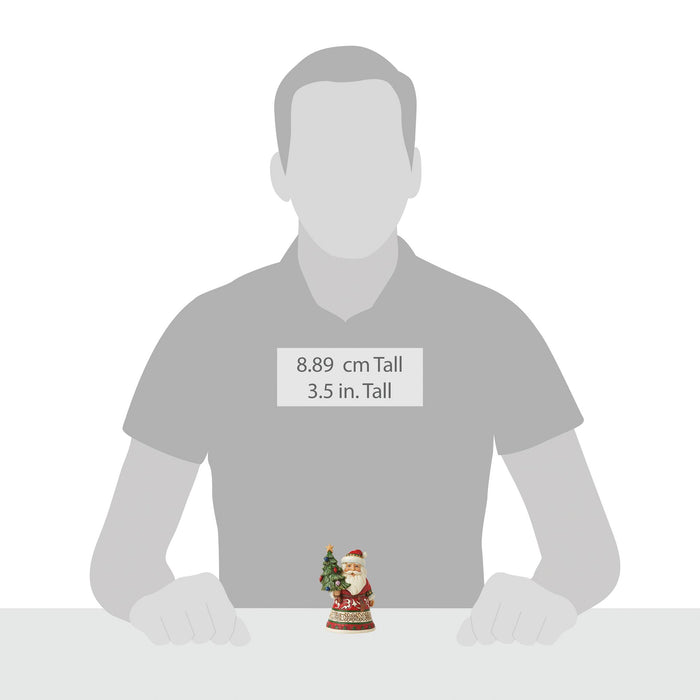 Enesco Mini Santa Holding Tree