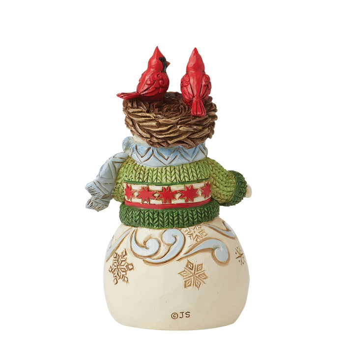 Enesco Mini Snowman With Nest On Head