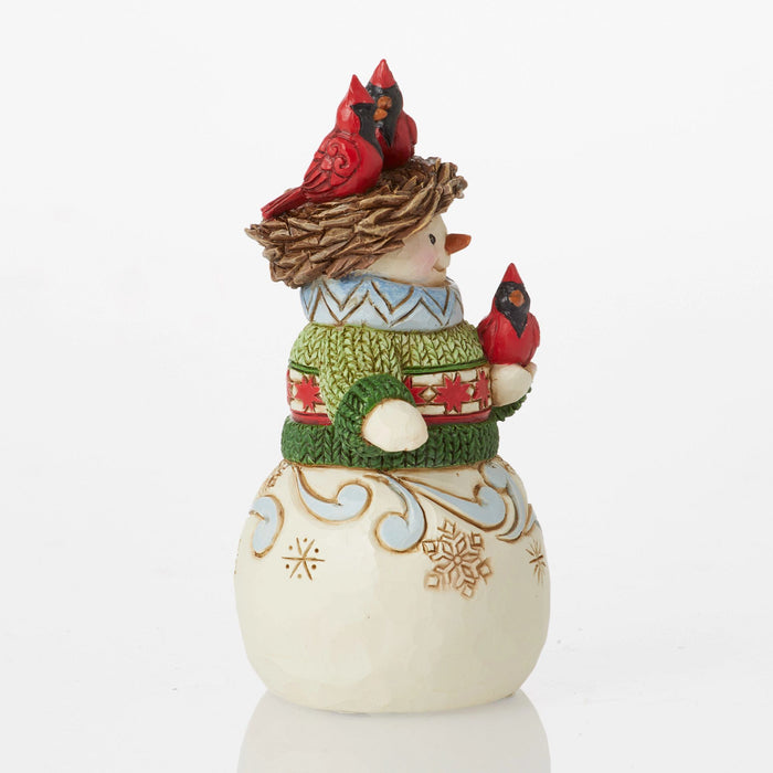 Enesco Mini Snowman With Nest On Head