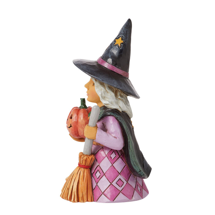 Enesco Mini Witch Holding Pumpkin