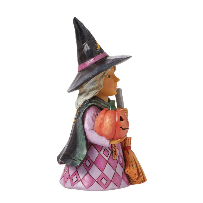 Enesco Mini Witch Holding Pumpkin