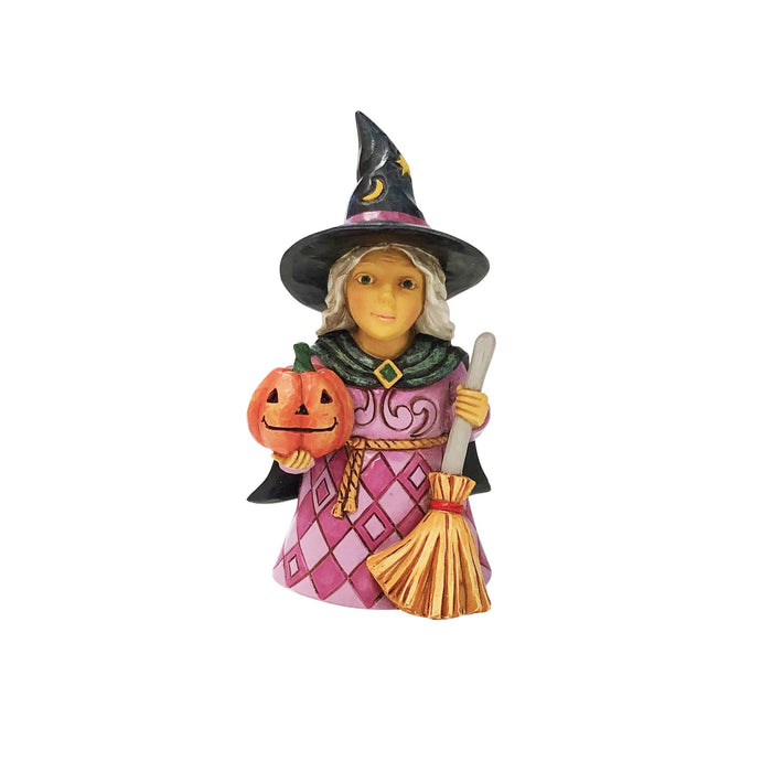Enesco Mini Witch Holding Pumpkin