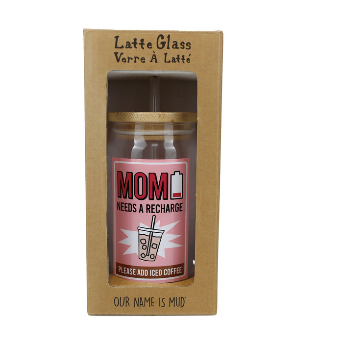 Enesco Mom Latte Glass With Lid