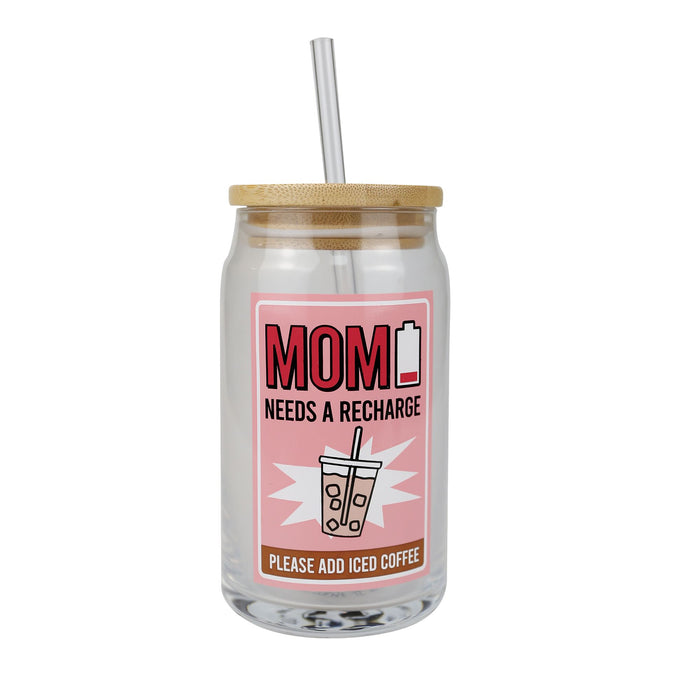 Enesco Mom Latte Glass with Lid